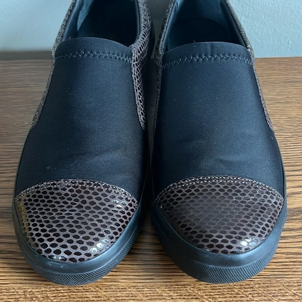 Marc Joseph Hickory Snake Chocolate Brown Black Slip-On Shoes Women’s Sz 8.5 - Picture 5 of 10